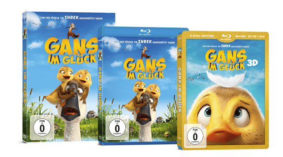 Foto DVD Buch Cover DVD BlueTay "Gans im Glück"