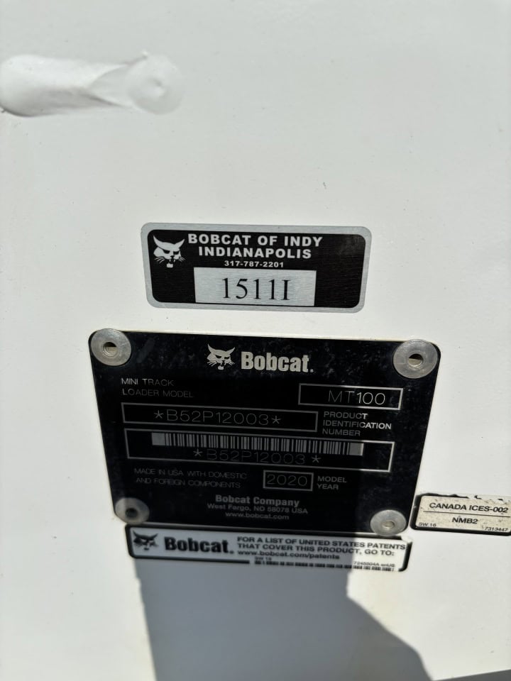 Buy a Used 2020 MT100-U MINI TRACK LOADER - Bobcat of Indy