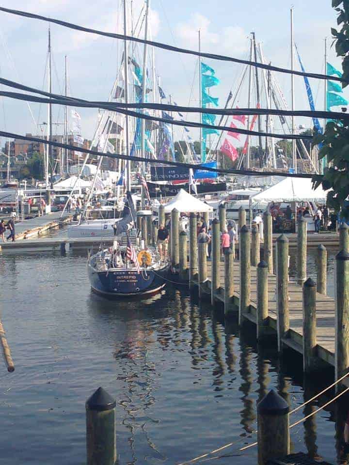 The National Sailing Hall of Fame’s dock during last weekend’s United State’s Sailboat Show in Annapolis. Photo: NSHOF/Facebook