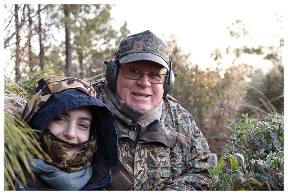 Reiger and his daughter-in-law Elizabeth in an Eastern Shore duck blind.