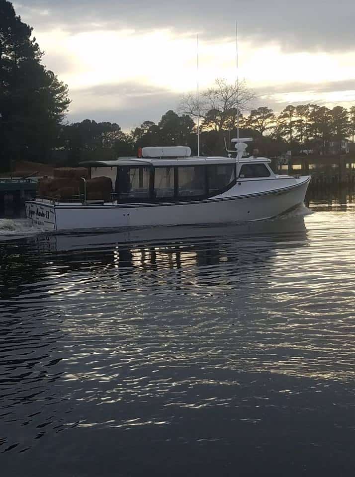 A boat carrying water donations to Tangier Island. Photo: Tangier Island Drinking Water/Facebook