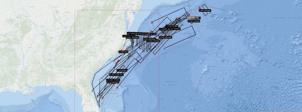 This USCG graphic shows the combined search patterns conducted by Coast Guard and Navy assets Oct 26 through Nov. 5, 2018.