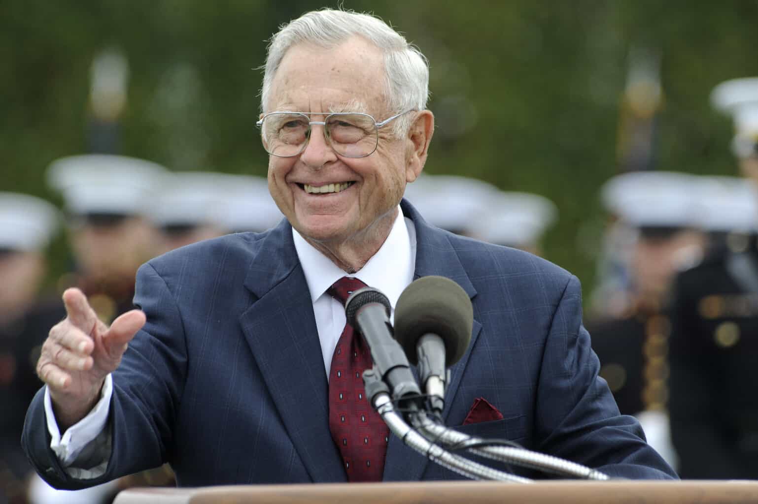 Retired Rear Admiral Denton, during the National POW/MIA Recognition Day Ceremony at the Pentagon in 2009. Photo: DOD/Cherie Cullen