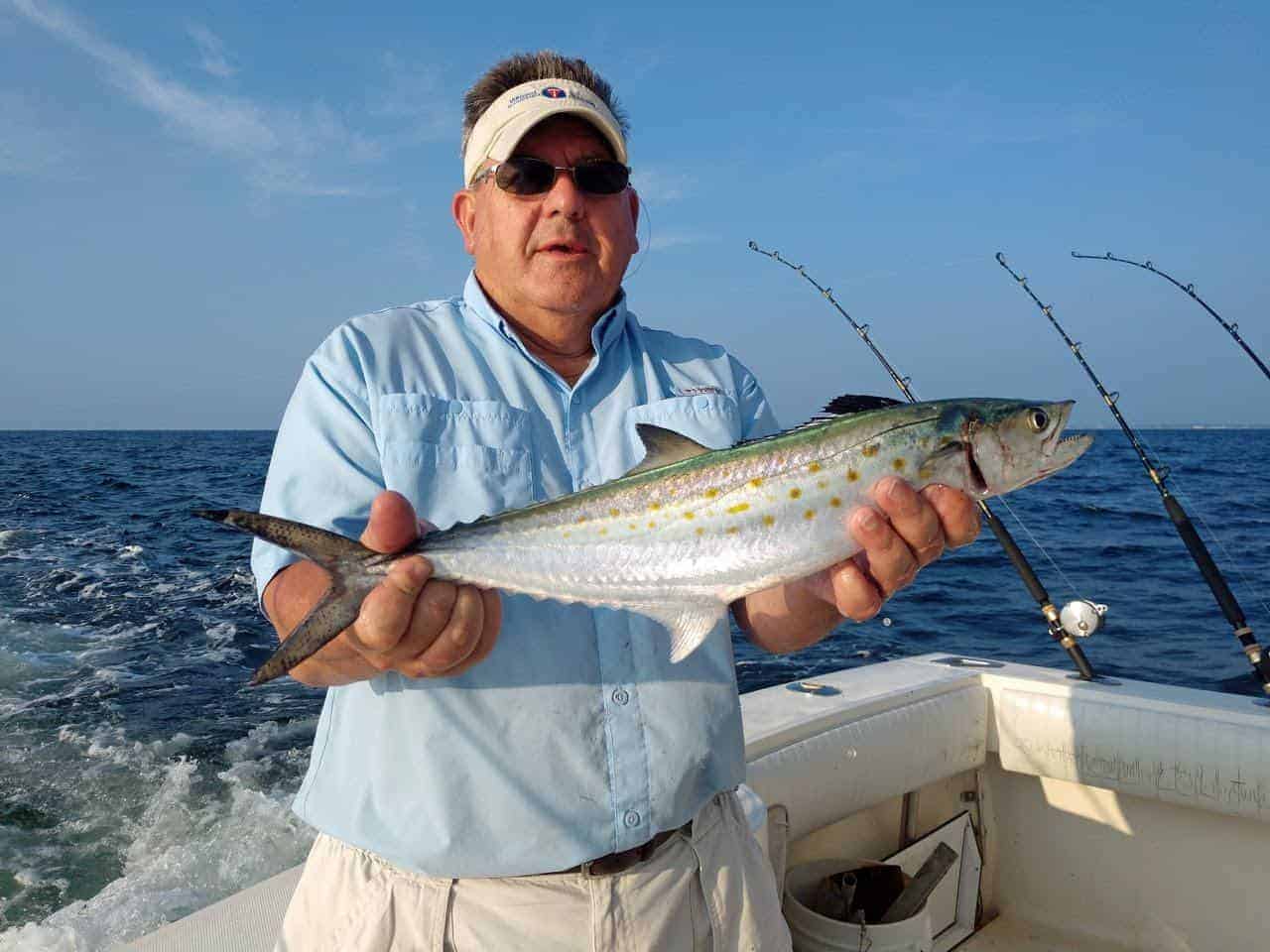 Stan Simmerman of Virginia shows off a nice Spanish mackerel. (Photo courtesy of Ken Neill)