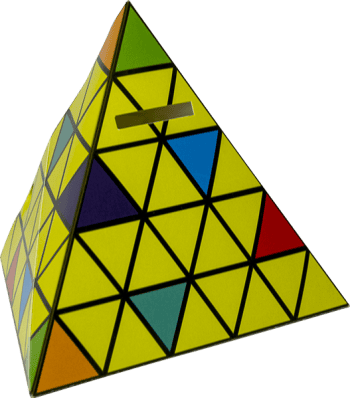 PYRAMID CHARITY COLLECTION BOX