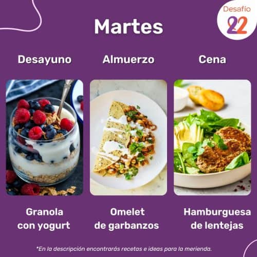 Menú martes