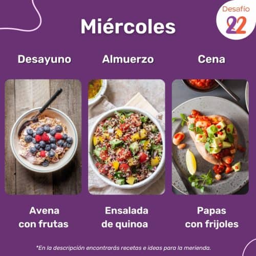 Menú miércoles