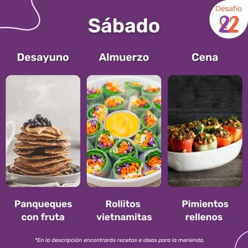 Menú sábado