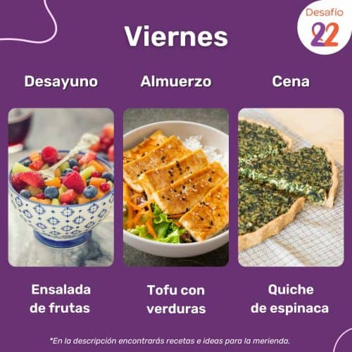 Menú viernes