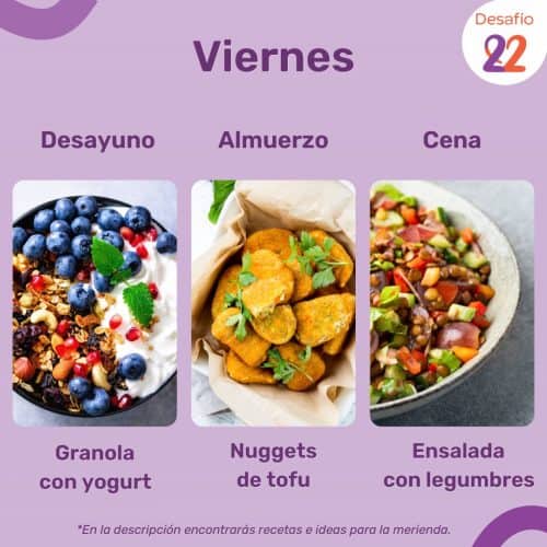 Menú viernes
