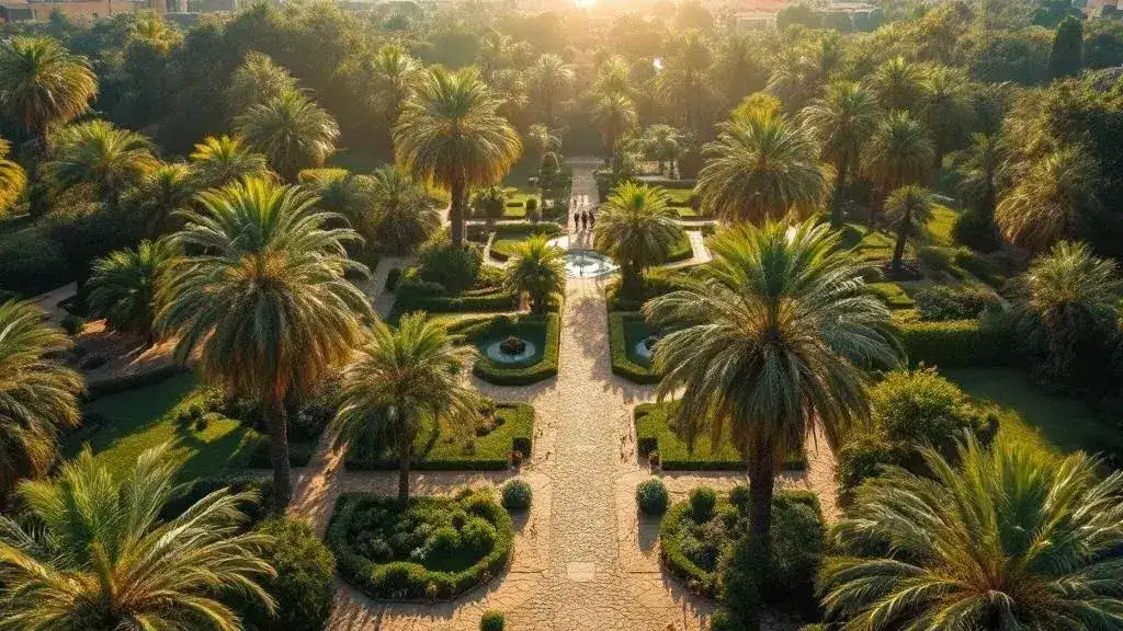Vista aérea del Río Vinalopó y la huerta de Elche, filmación con drone profesional