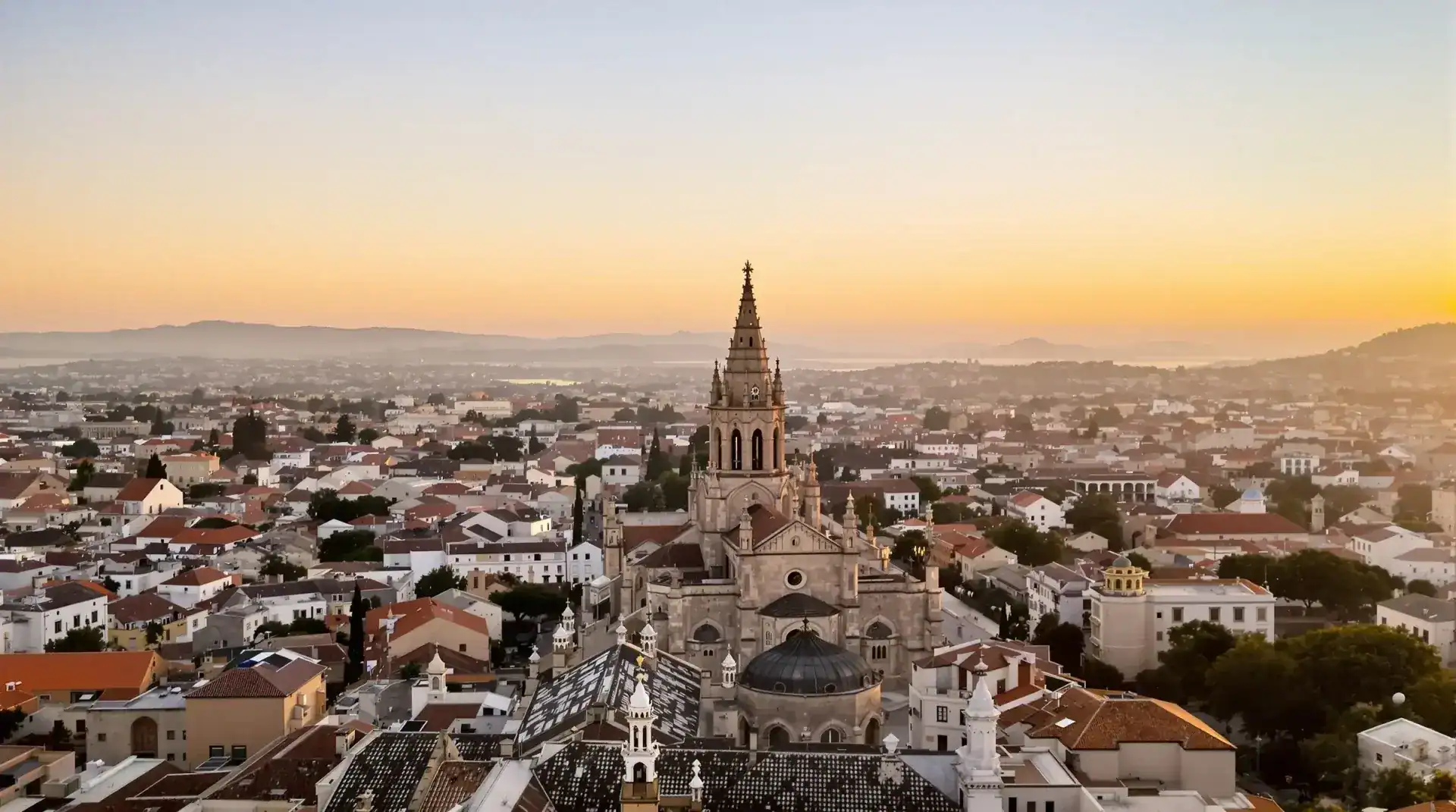 Vista aérea de la Catedral de San Antolín en Palencia con drones profesionales