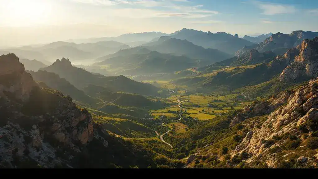 Paisaje natural de Monte Arabí en Yecla capturado con drone profesional