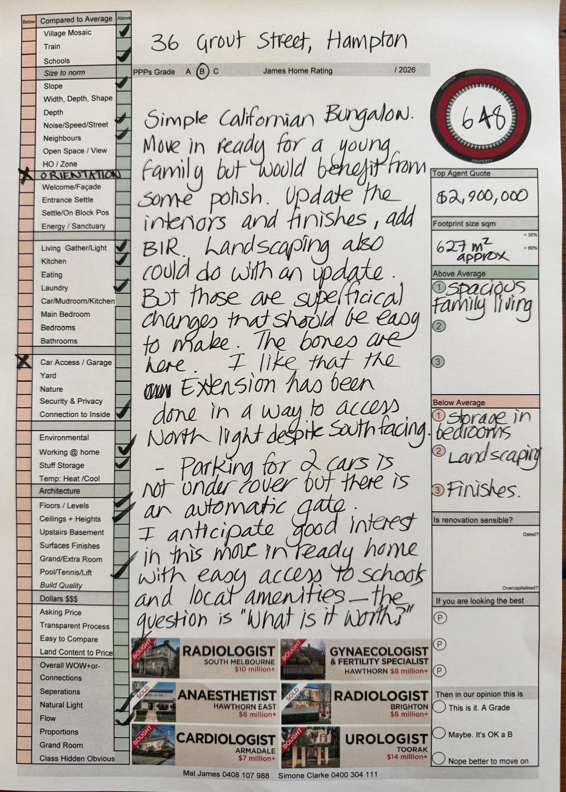 36 Grout Street Hampton – James Buyer Advocates