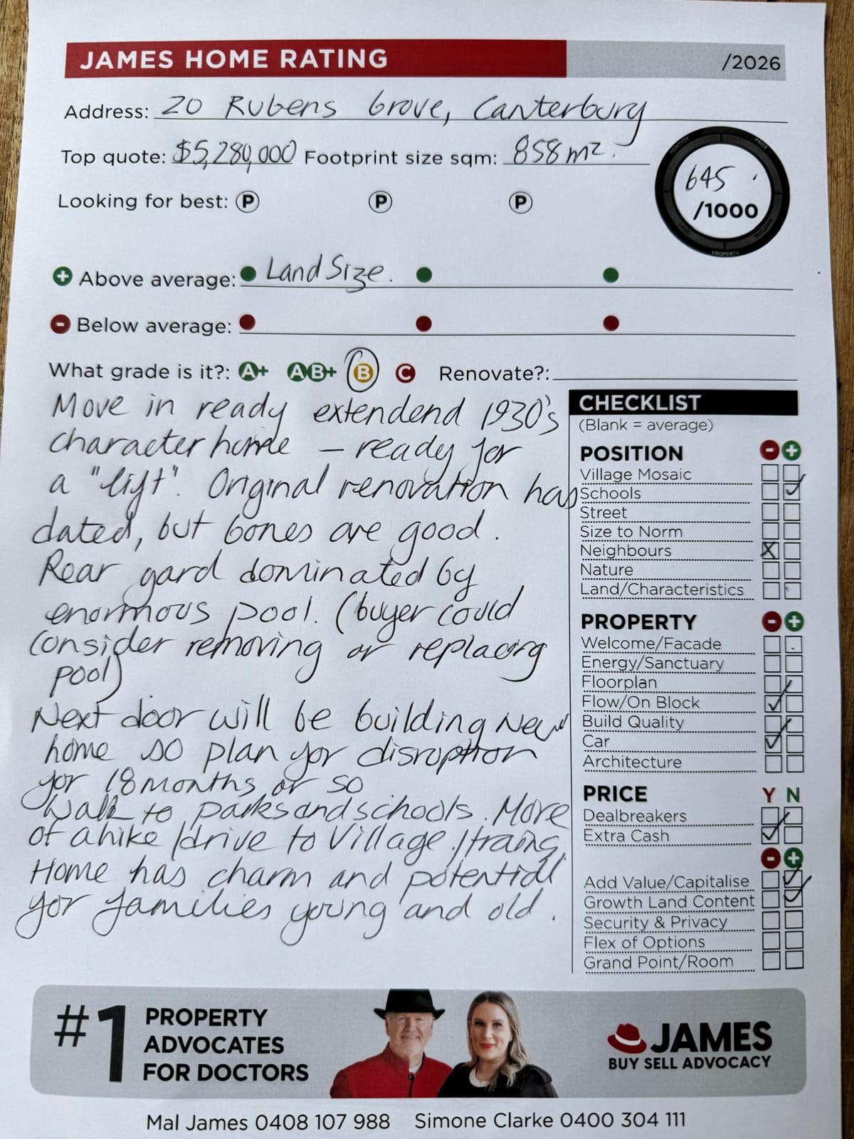 20 Rubens Grove Canterbury – James Buyer Advocates