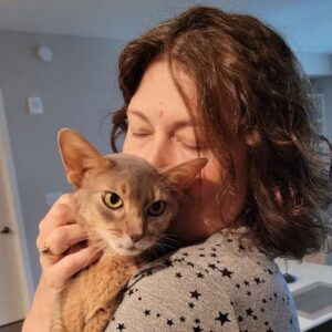 Renee with cat