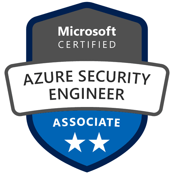 Logo des Zertifikats Azure Security Engineer Associate (Microsoft)