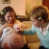 Blessingway bellypainting dessin ventre future maman Lyon doula