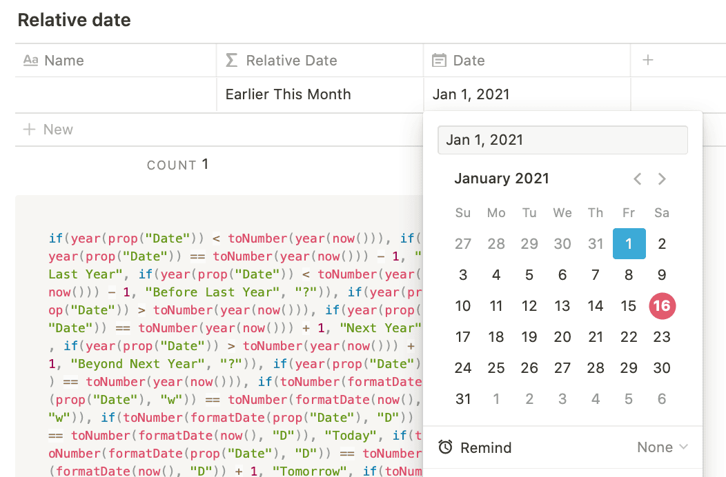 Calculate Relative Date from a Standard Date Property - Notion Things