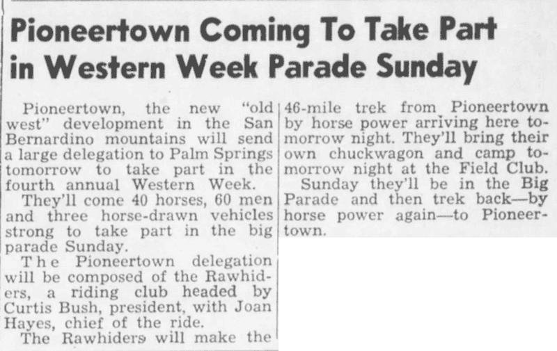 Oct. 17, 1947 - The Desert Sun article clipping