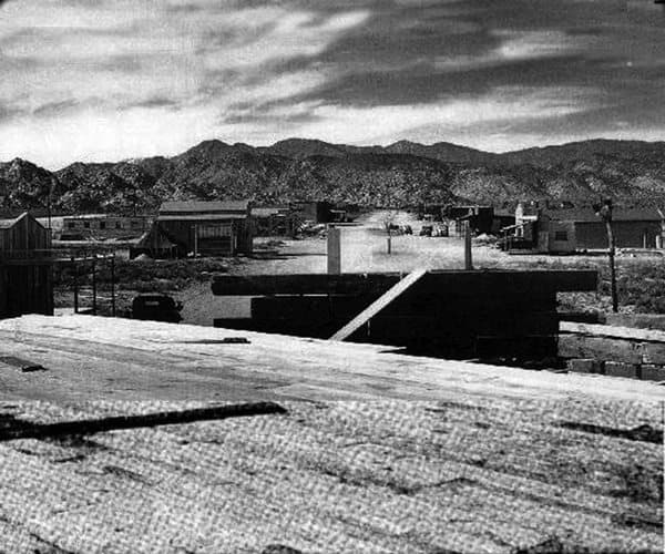 1948 view down Mane Street from the roof of the Golden Stallion
