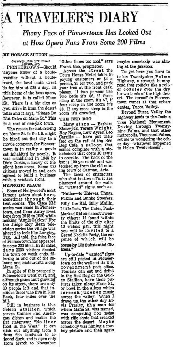 Mar. 24, 1957 - The Los Angeles Times article clipping