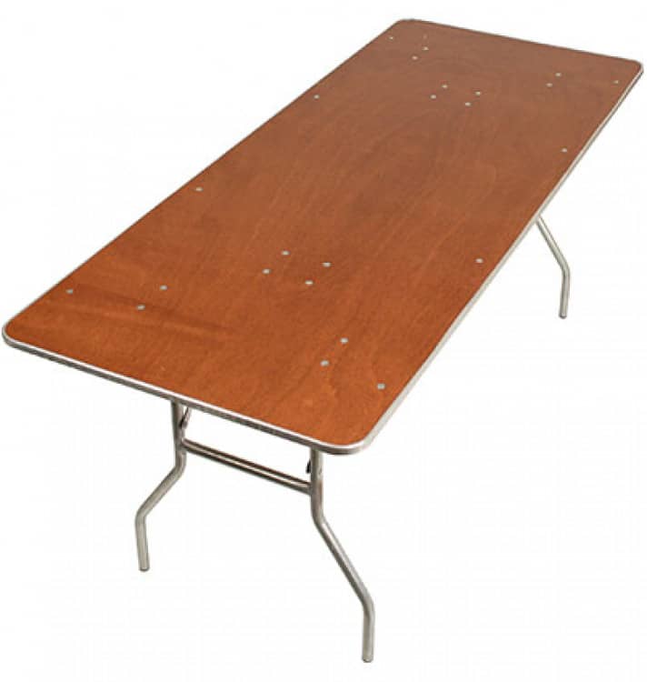 8' Banquet Table (Wood)