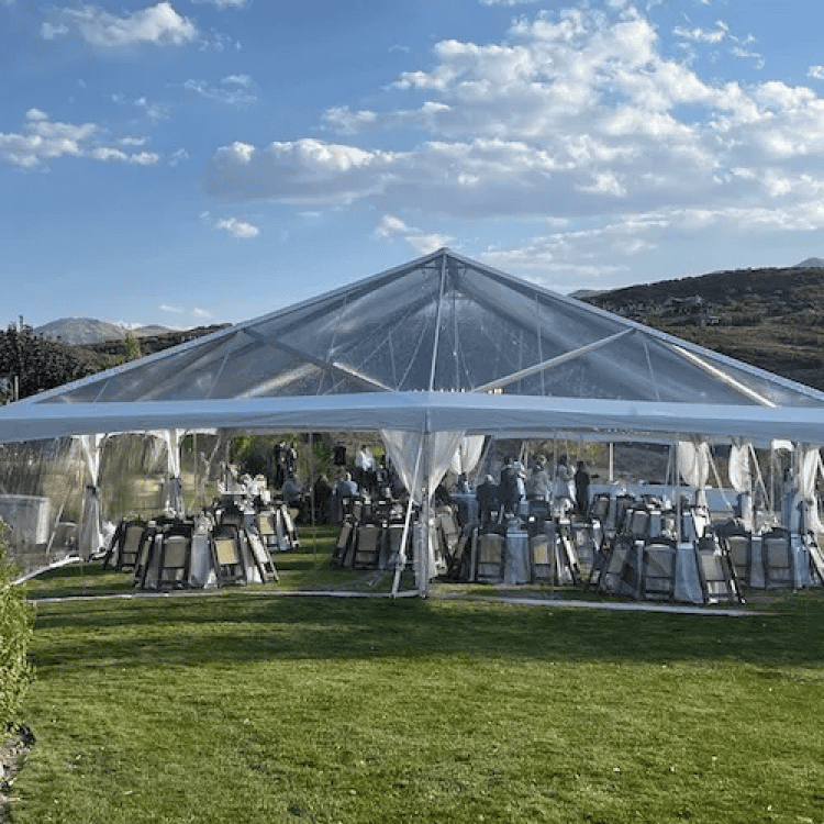 40' x 40' Hip Clear Top Tent