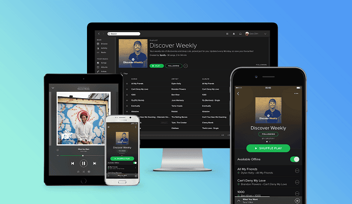 Spotify streaming music platform and devices
