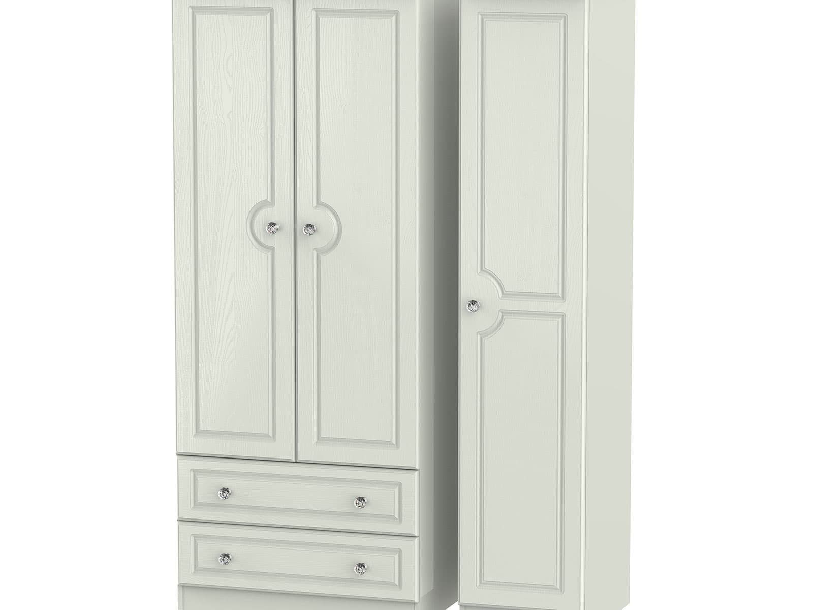 Welcome Furniture Crystal Triple 2 Drawer Wardrobe