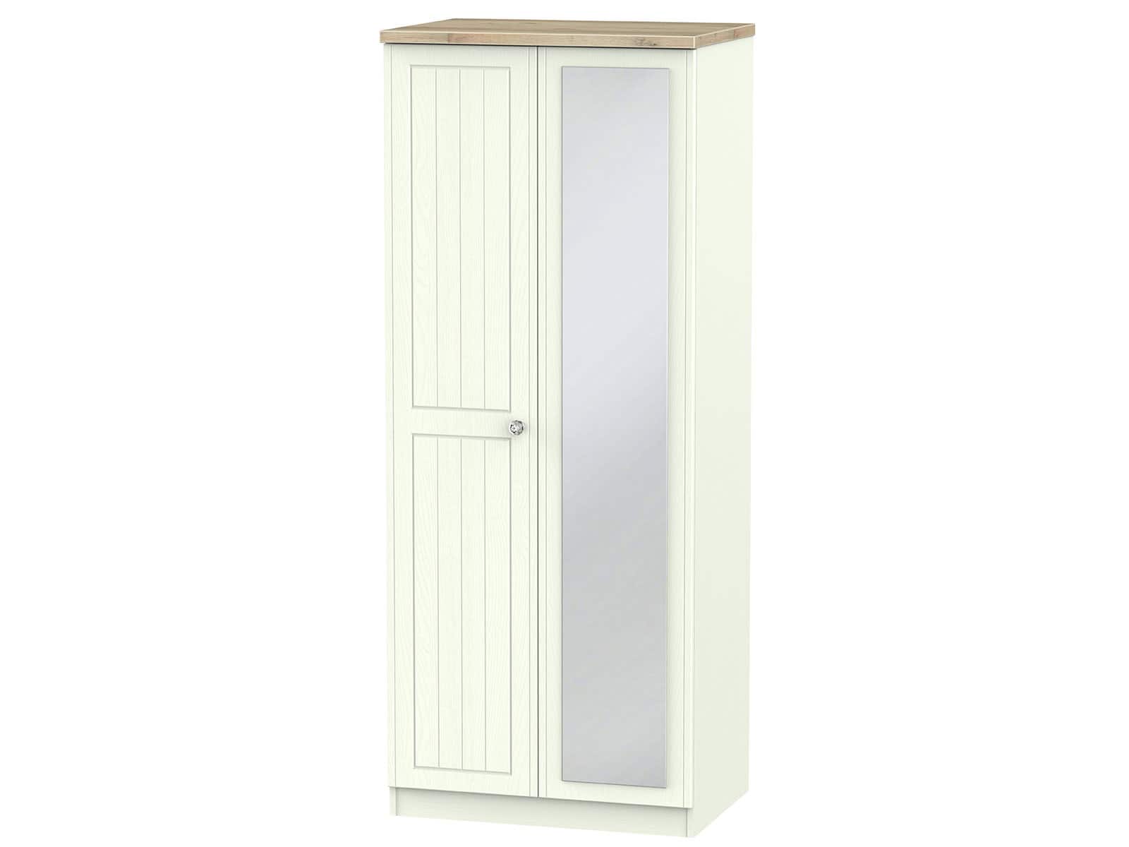 Welcome Furniture Rome 2ft6 Mirror Wardrobe