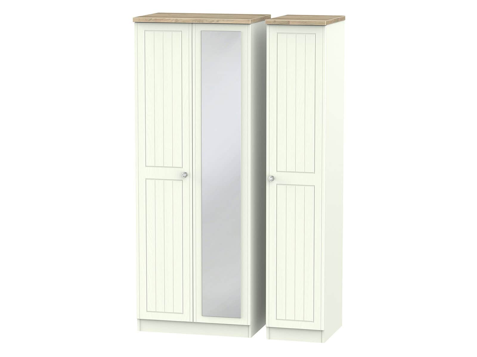 Welcome Furniture Rome Tall Triple Mirror Wardrobe