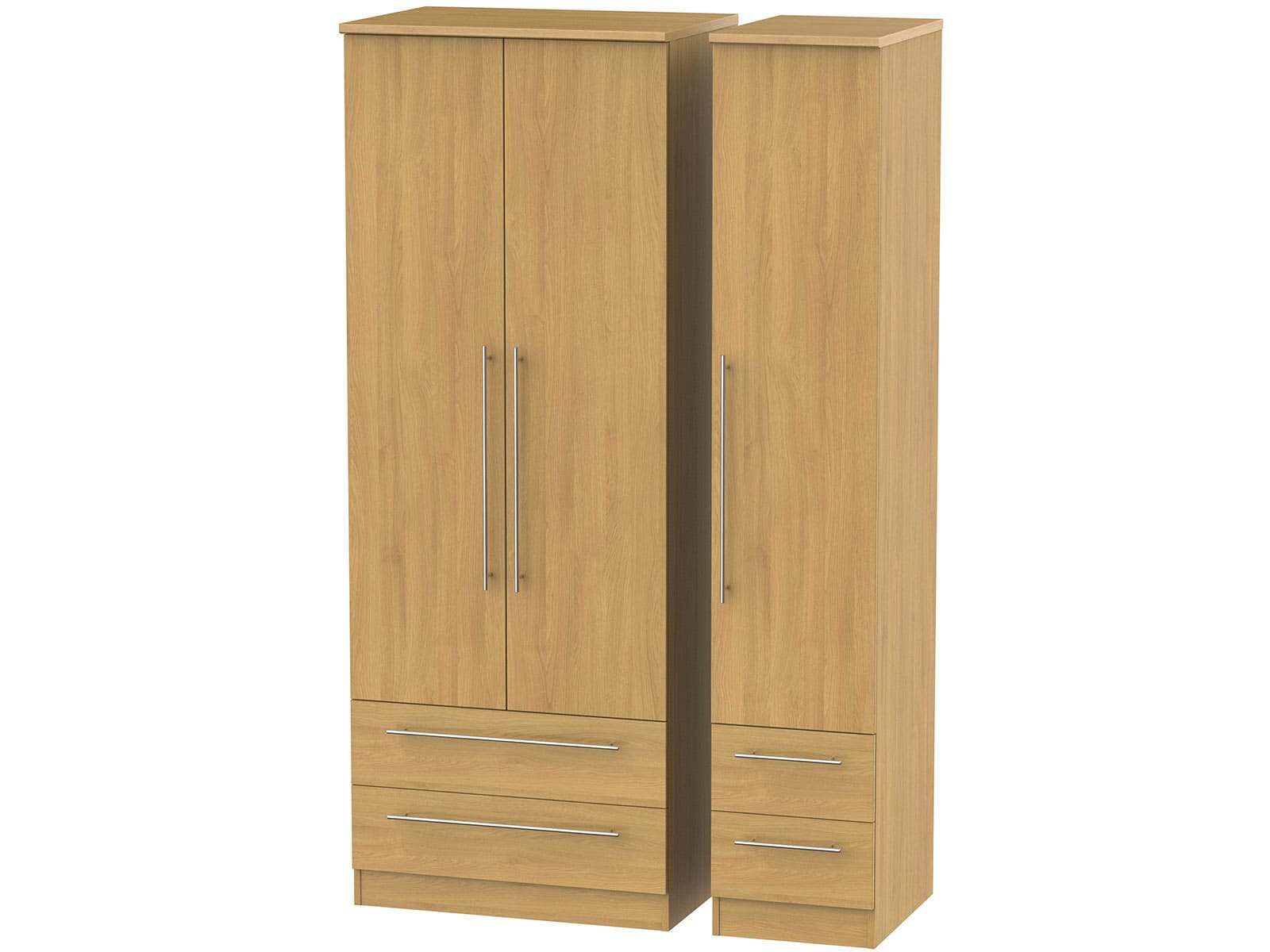 Welcome Furniture Sherwood Tall Triple 2 Drawer & Drawer Wardrobe