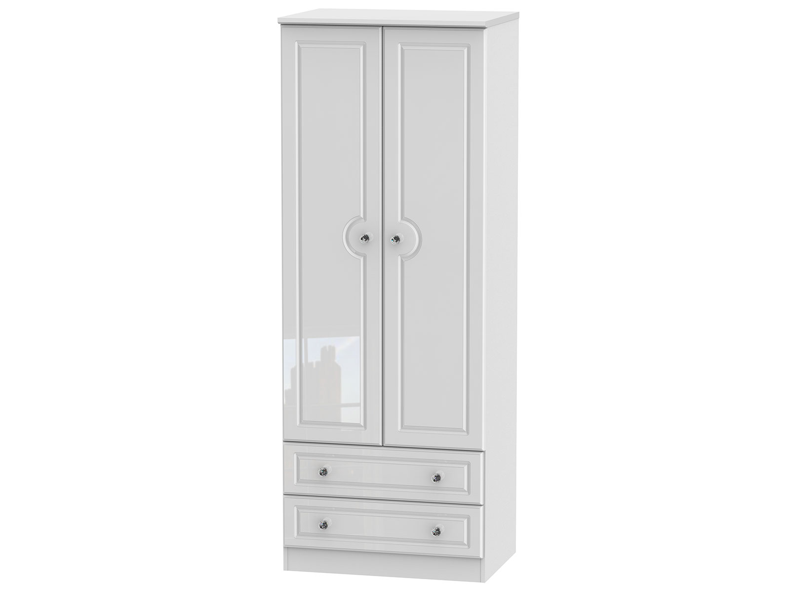 Welcome Furniture Balmoral Tall 2ft6 2 Drawer Wardrobe