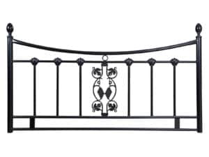 4ft6 Double Sleep To Go Elaine Metal Headboard in Black
