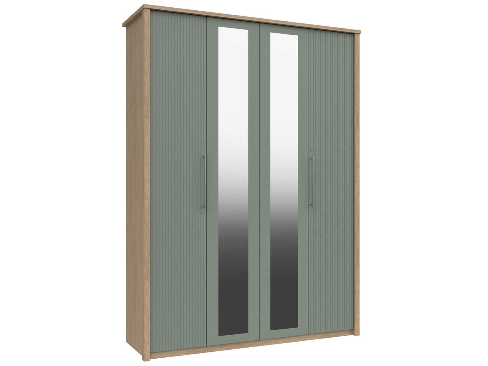 Furniture Mill Castleton Range 20 - Tall 4 Door Robe With 2 Mirrors