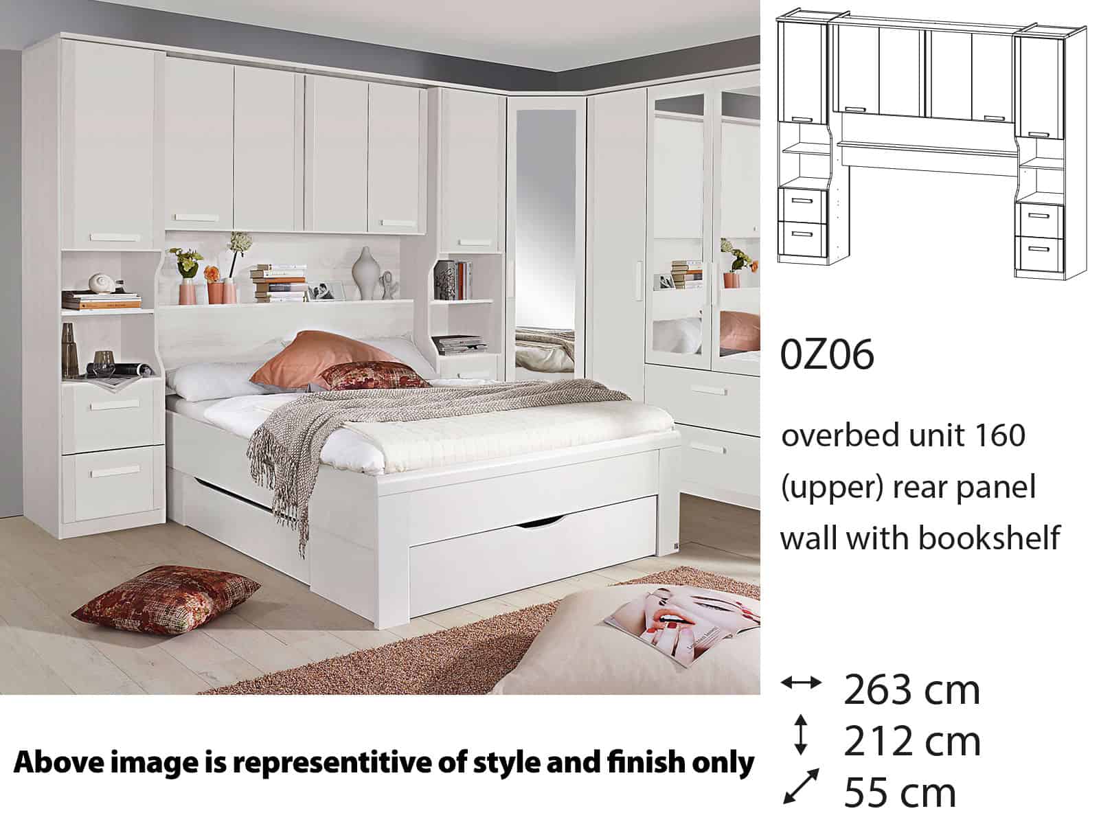 Rauch Rivera Overbed Fitment (Upper Panel Wall) 263cm x 212cm