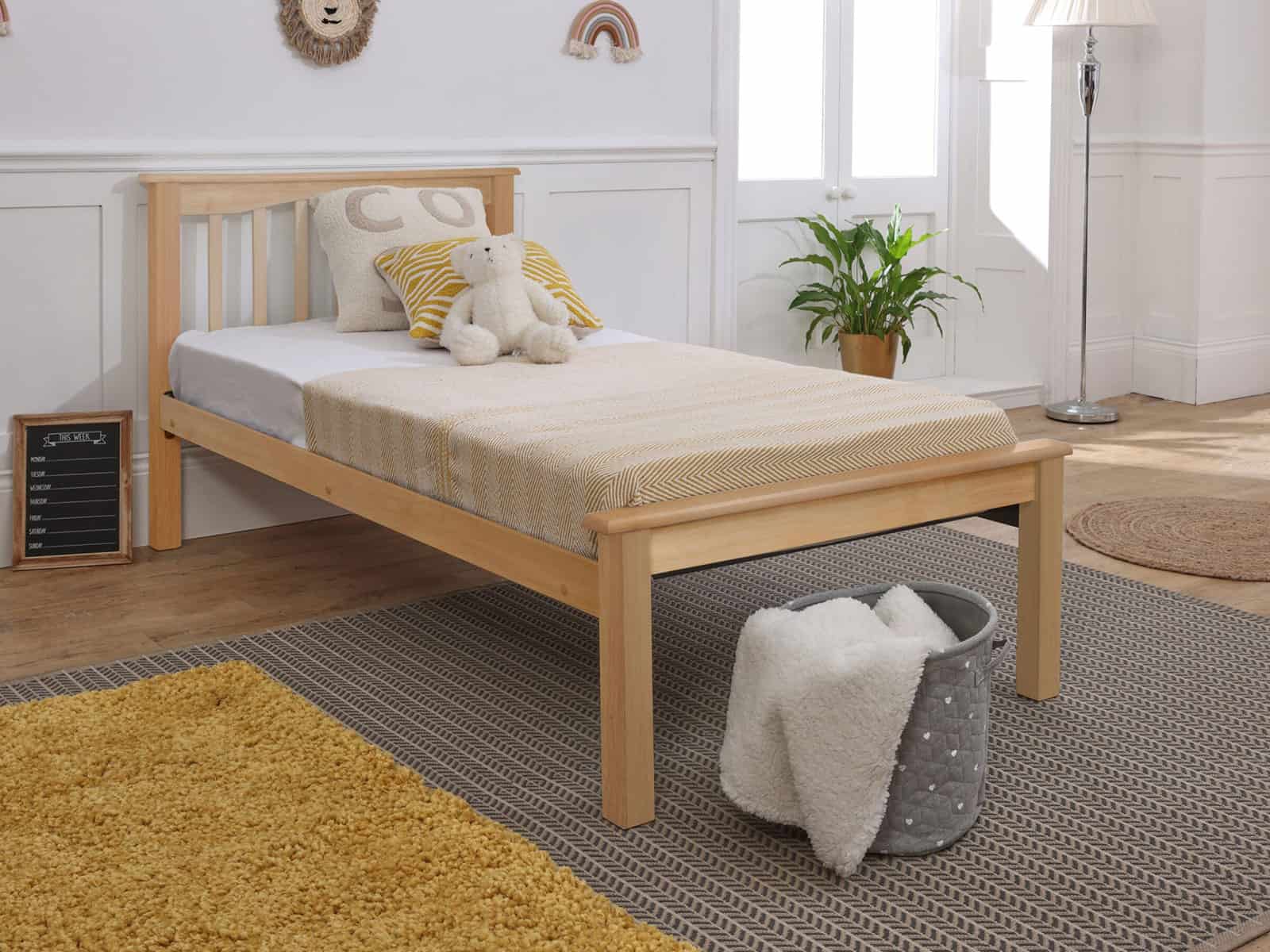 Sleep To Go Sandra Low Foot End Bedstead in Beech