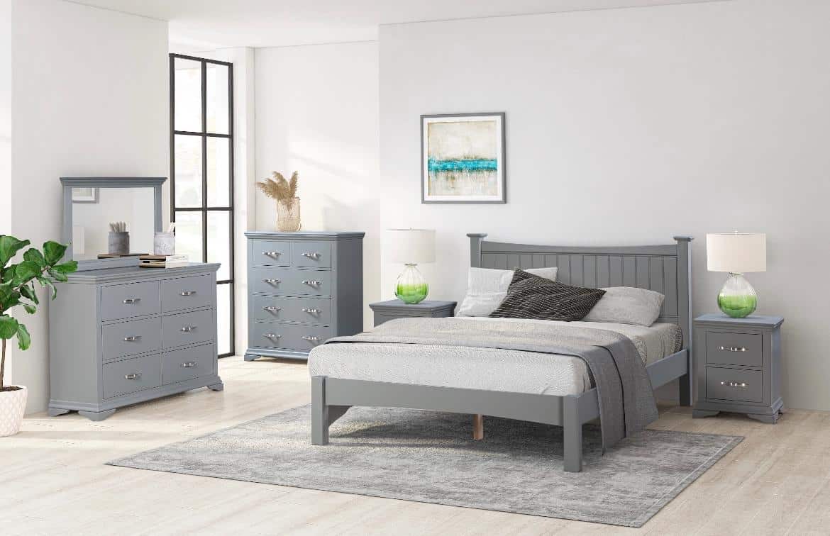 Furniture Mill Lipari Bedstead in Grey