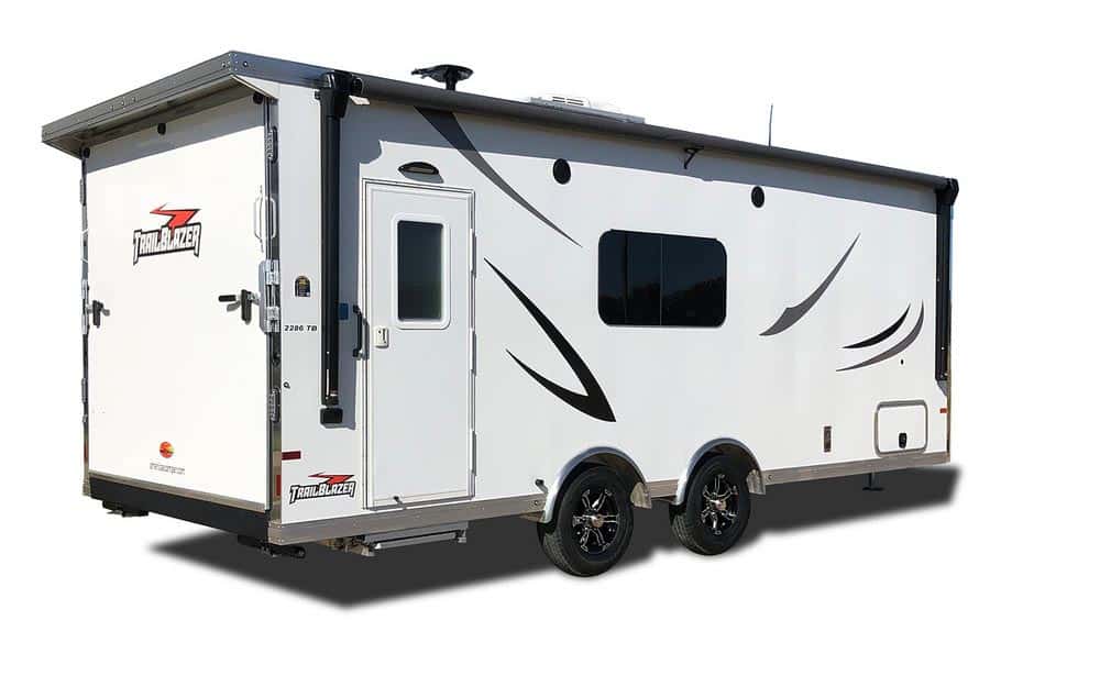 Browse Specs and more for the TrailBlazer Toy Box Bumper Pull - White Star Machinery