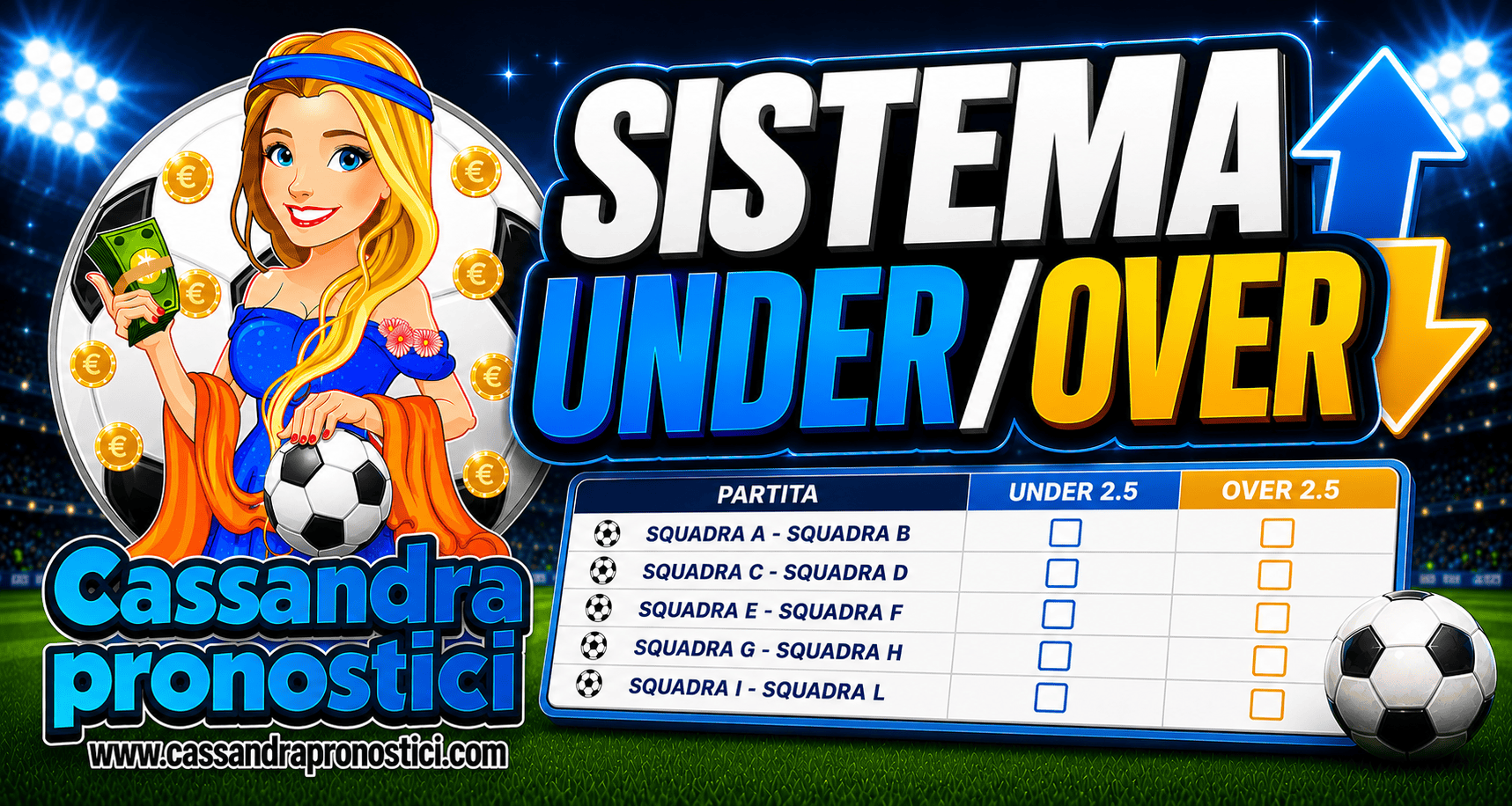 Pronostici scommesse sistema Under Over domenica 12 Aprile 2026
