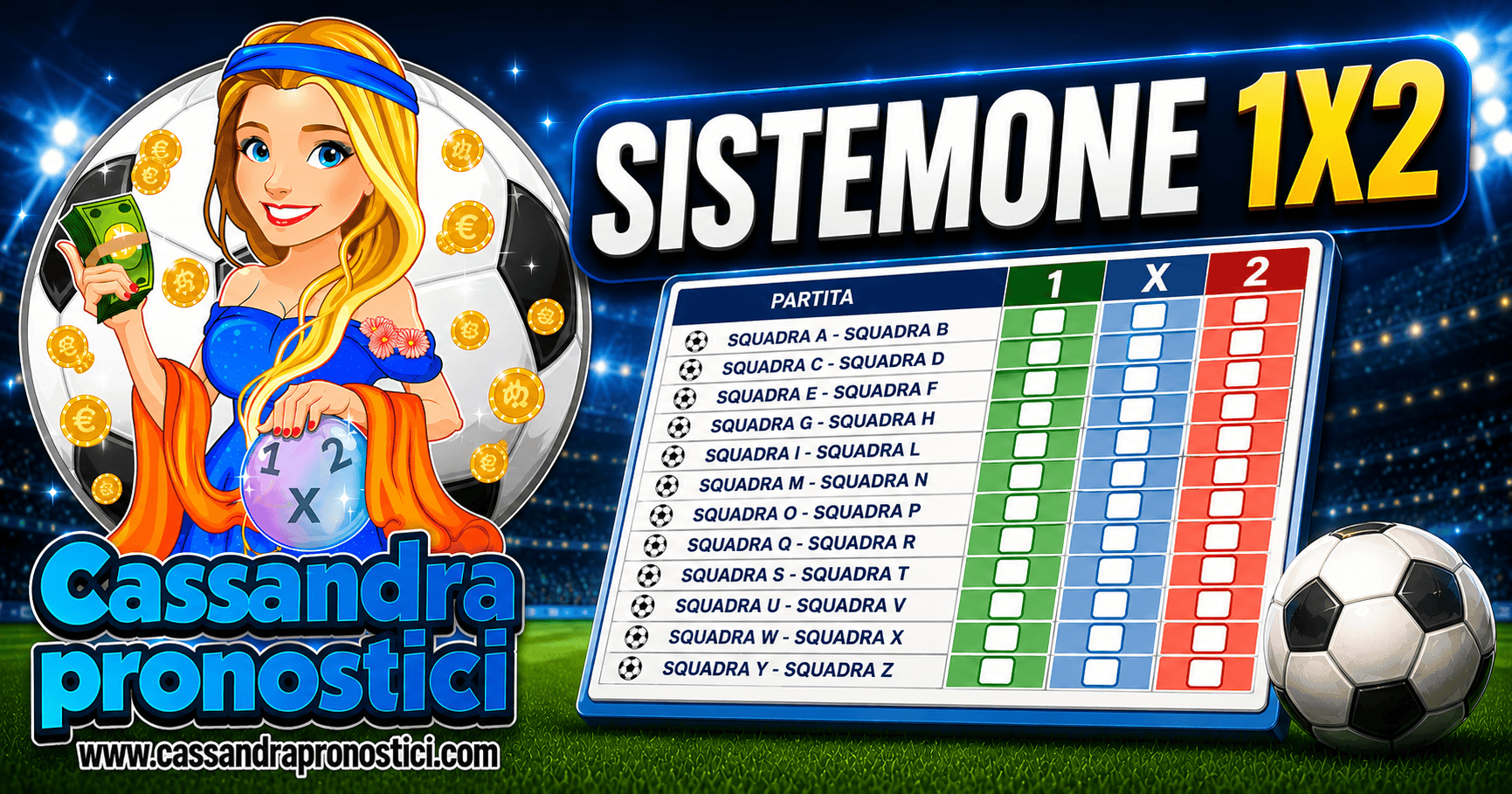 Sistemone 1X2 sabato 18 Aprile 2026