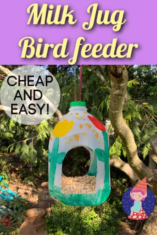 milk jug bird feeder