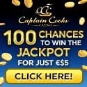 Captain Cooks Casino 150 free spins bonus