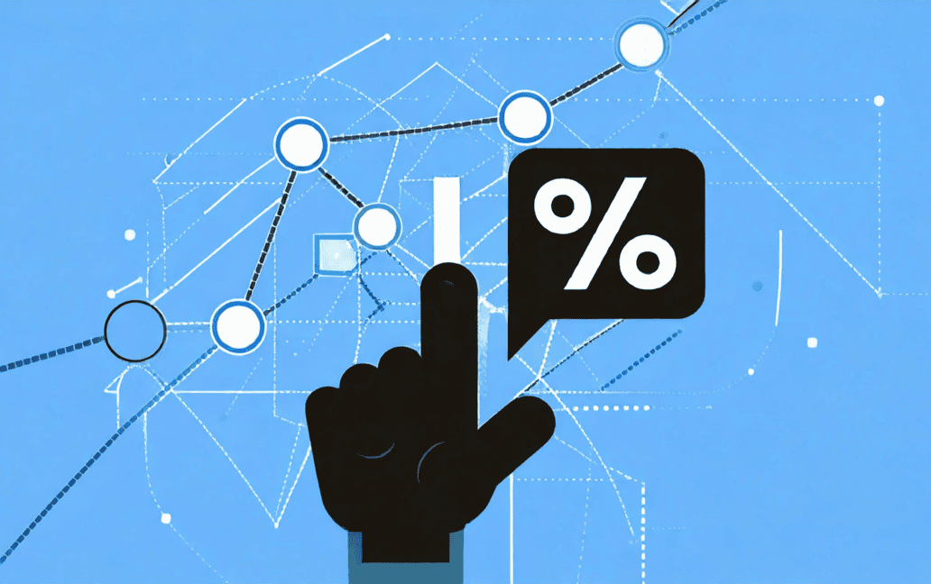 finger dragging a point on a line chart