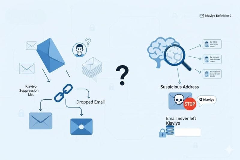 Klaviyo dropped email due to suppression list