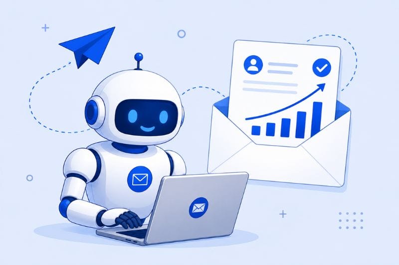 AI email outreach illustration representing automation in Growbots alternatives