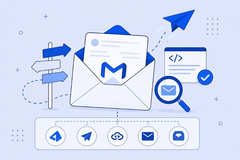 Illustration representing email and digital communication—perfect for exploring the best Mailtrap alternatives