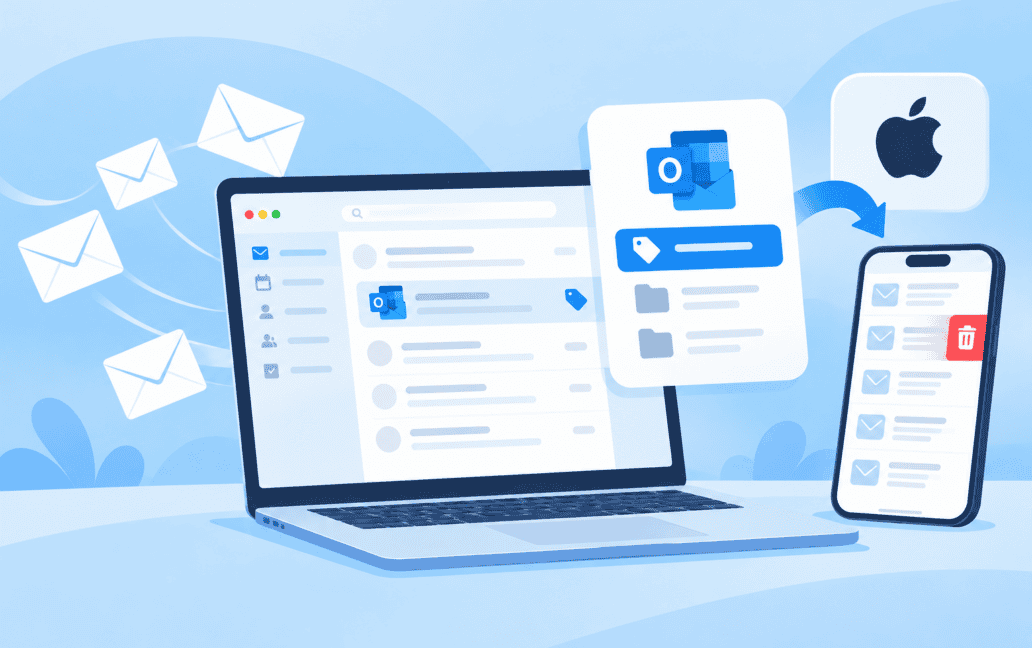 Illustration of Outlook, Apple Mail, and email systems highlighting email deliverability news October 2026