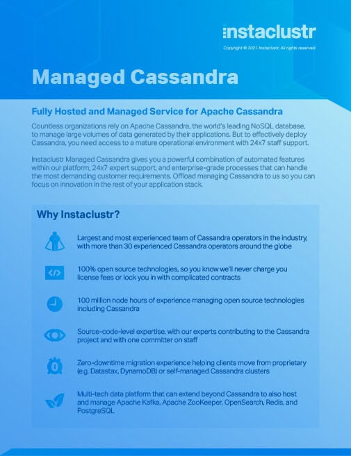 Managed Cassandra Datasheet